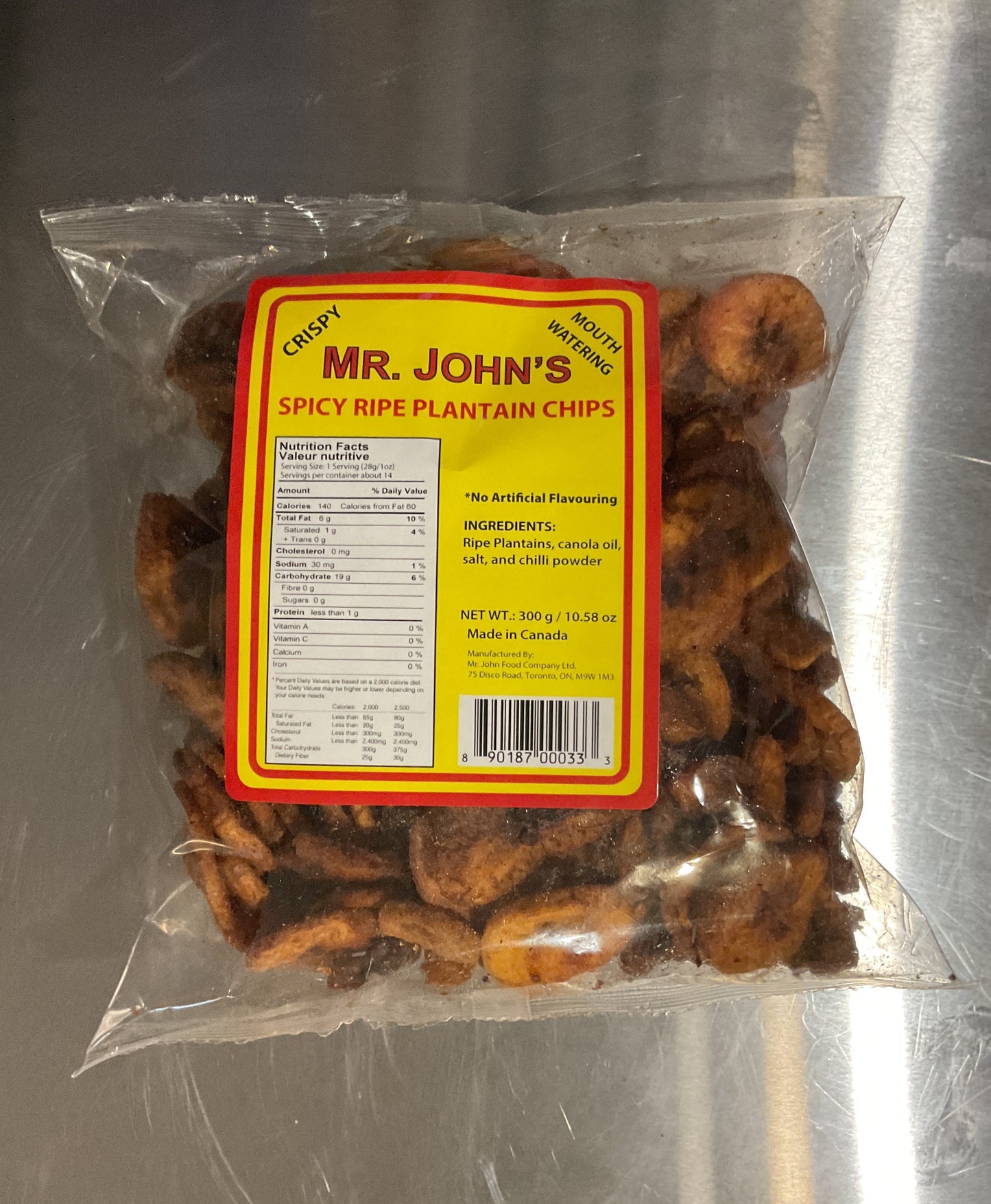 Mr John's Plantain Chips Ripe 300g