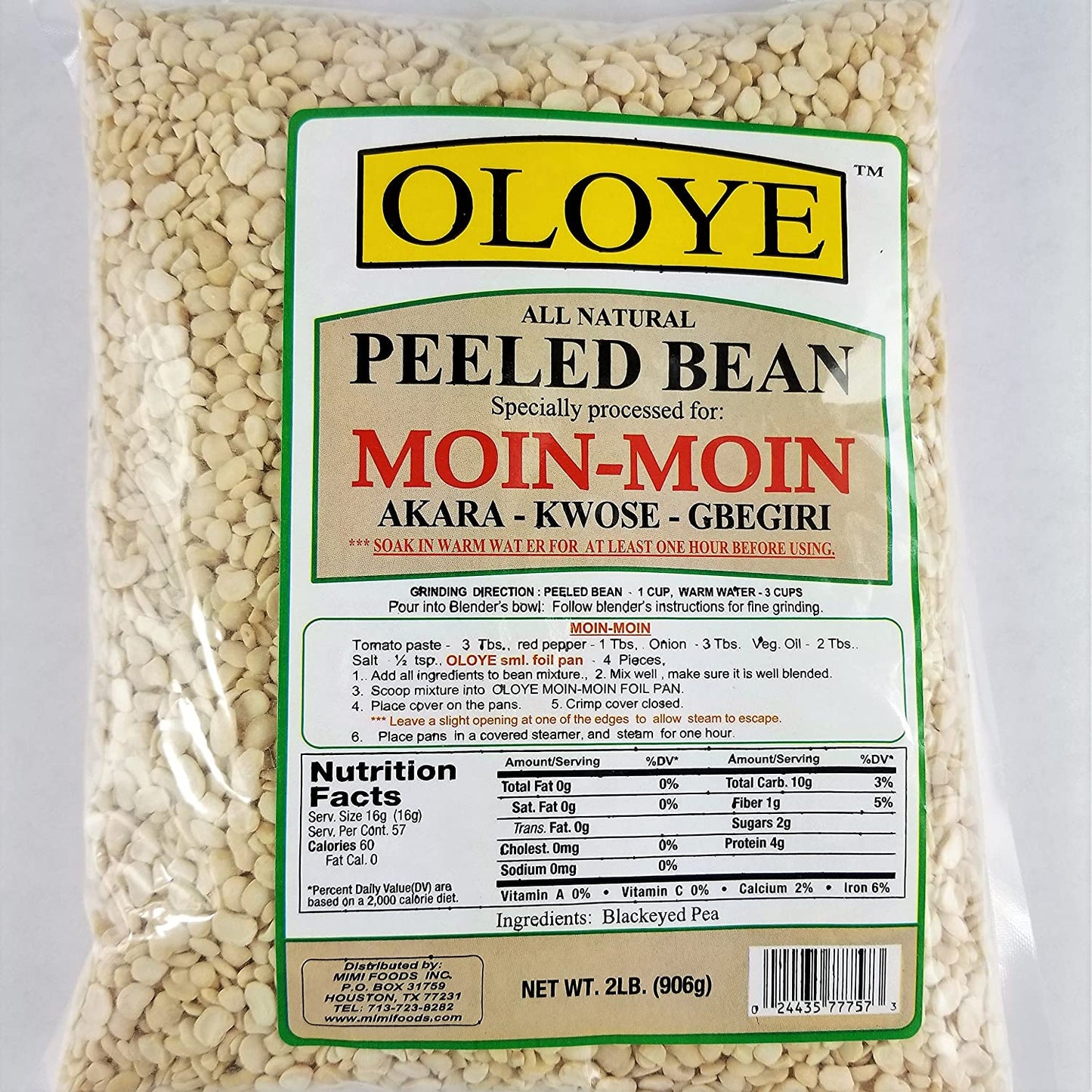 Oloye Peeled Beans 2lbs