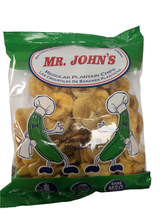 Mr John Plantain Chips Regular Big 300g (Unripe)